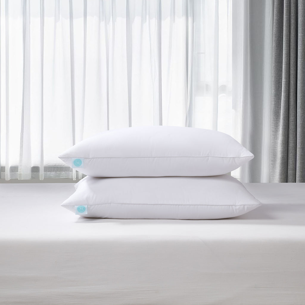 Martha Stewart Medium Firm 2-Pack Feather Euro Pillow Inserts, White