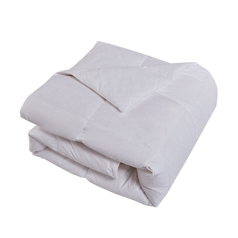 Farm To Home Organic Cotton White Down and Feather Comforter - Medium ...